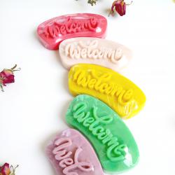 Ароматни глицеринови сапунчета с надпис welcome 10 броя