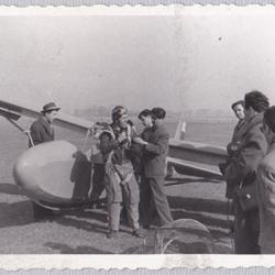 Стара снимка със самолет Ястреб, авиация, планер.