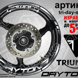 Triumph Daytona Silver надписи и кантове за джанти