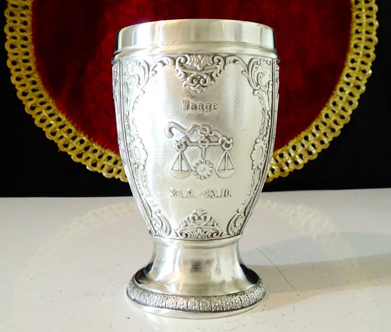 Калаена чаша Зодия Везни, за гравиране.