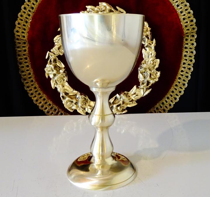 Викториански бронзов бокал за вино, щампанско 250 мл.