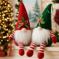 Коледна играчка джудже  Перфектна украса за елха и дом