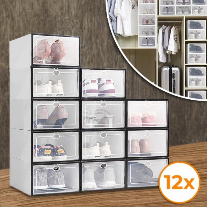 12 x кутии за съхранение Shoezy  повече ред, повече място, нулев хао