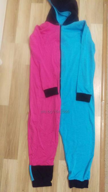 Гащеризон със качулка, трикотаж