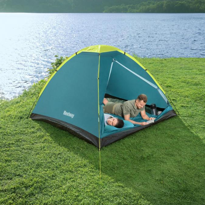 Двуместна лека къмпинг палатка с комарник и чанта за пренасяне, 205x14