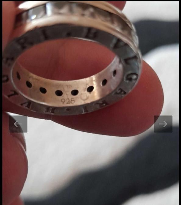 Сребърен пръстен на bvlgari
