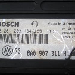 Компютър двигател за VW Golf III 1.8i 90hp 8a0907311h Bosch 0261203184