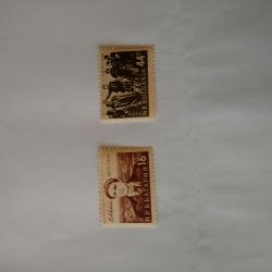 Серия от 2 пощнски марки от България 1953 г.