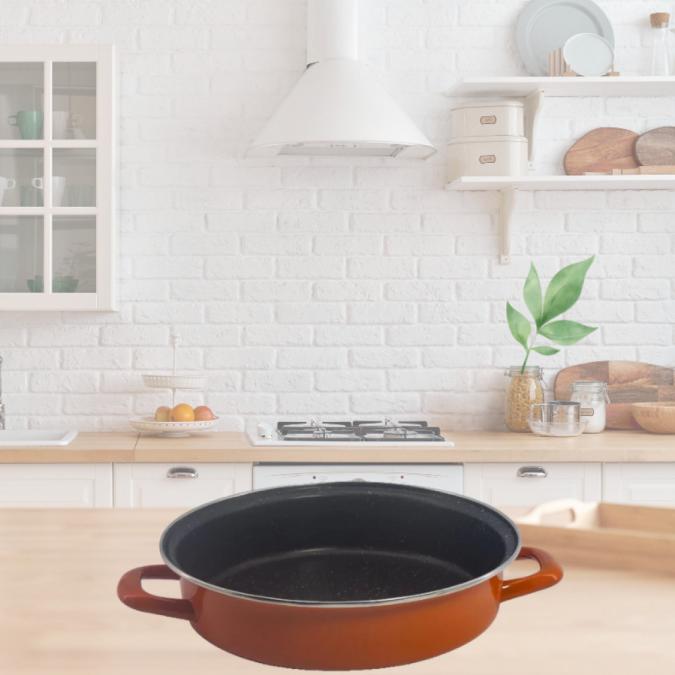 Тава Rosberg, различни размери, оранжева въгл. стомана с незалеп. покр..