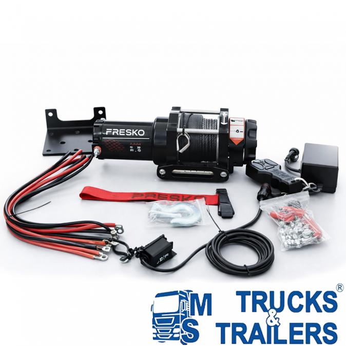 Електрическа лебедка със стоманено въже Presko T-rex 3.5 12V