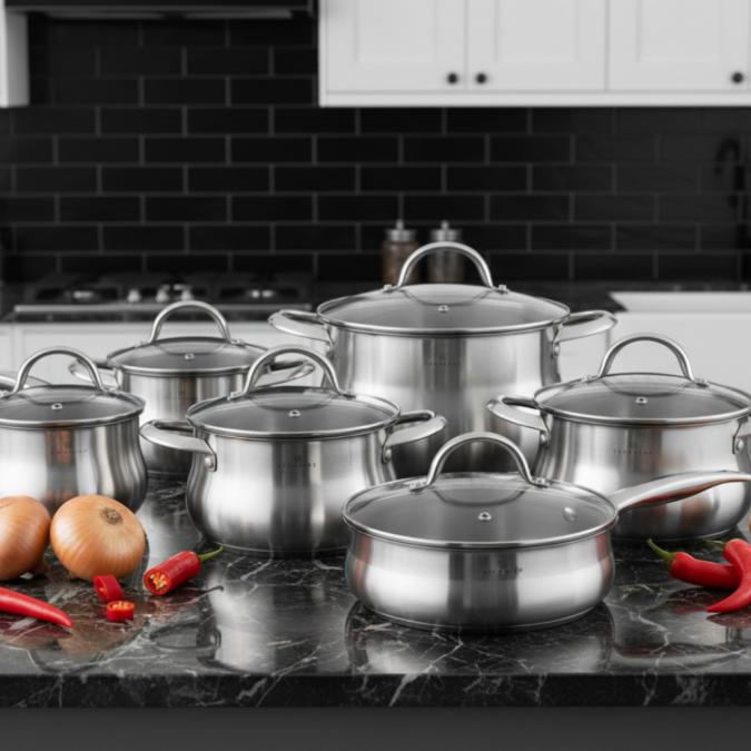 Комплект Edenberg Eb-2420m от 12части - неръждаема стомана с многослой