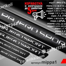 Mitsubishi Pajero Sport прагове от карбон