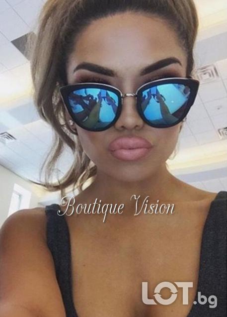 Ново Сини огледални слънчеви очила Louis Vuitton, ув защита 400