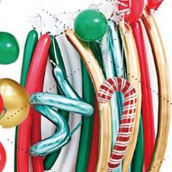 Комплект от 30 Коледни балона - Разнообразие от форми и цветове