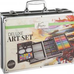 Комплект за рисуване Nassau - 132 части, в метално куфарче
