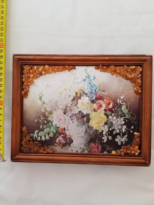 Картина с балтийски кехлибар 18,5 23,5 см