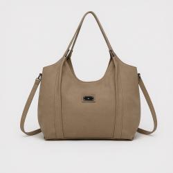 Дамска чанта от еко велур и к.  елегантен и практичен модел бордо