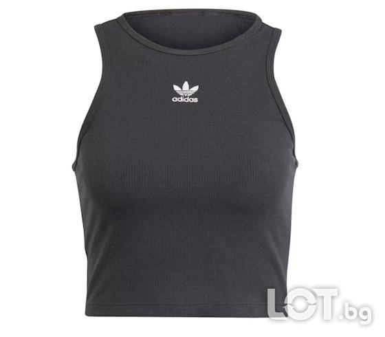 Дамска къса блуза Adidas в бял и черен цвят