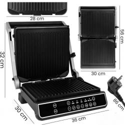 Електрически контактен сгрил XXL 2500 W с 5 програми, 3 степени на изп