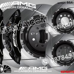 AMG Carbon Ceramic надписи за капаци на спирачни апарати