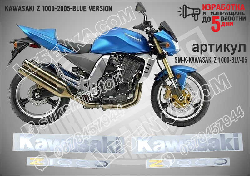 Kawasaki Z 1000-2005-blue Version