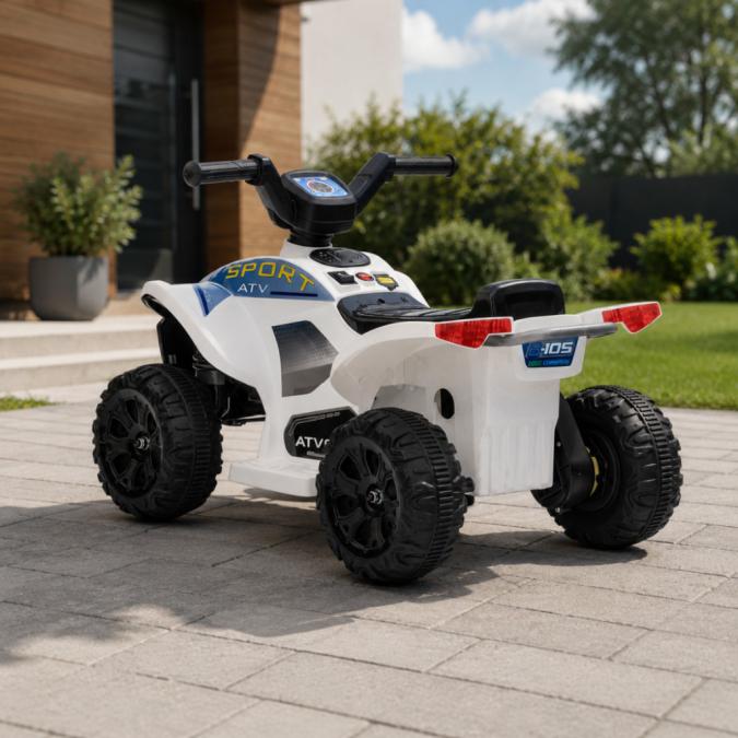 Детско акумулаторно ATV 6V 25W  Електрическо ATV с LED светлини за де