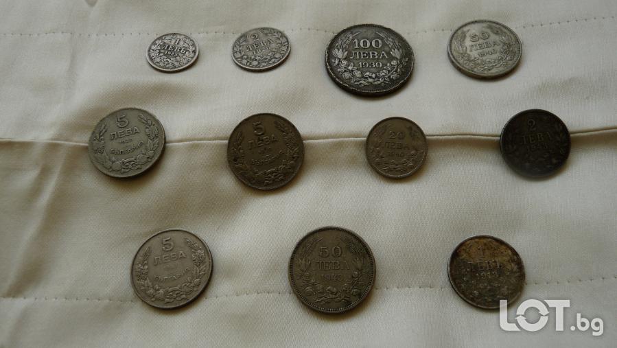 Лот от монети - от 1894г. до 1943г.  - 9 броя