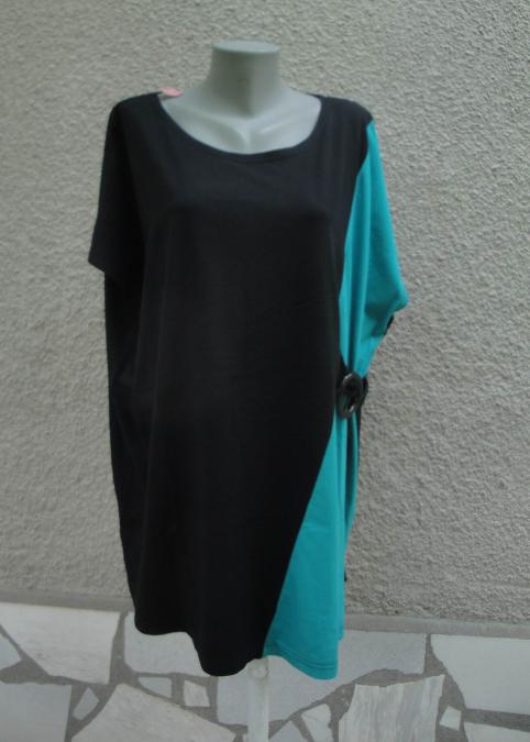 5XL Нова туника в зелено и черно