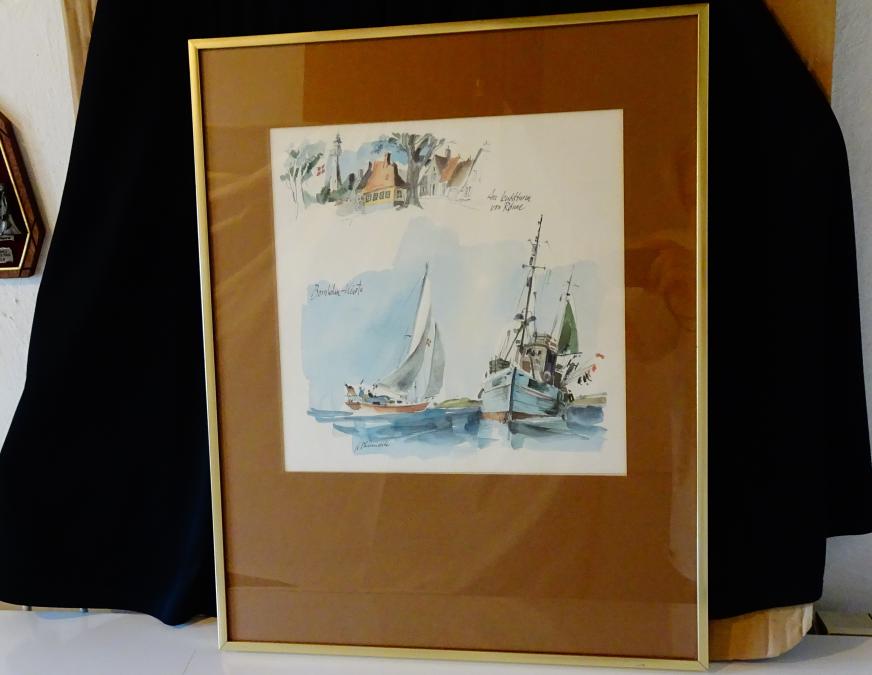 Картина кораби датски художник.