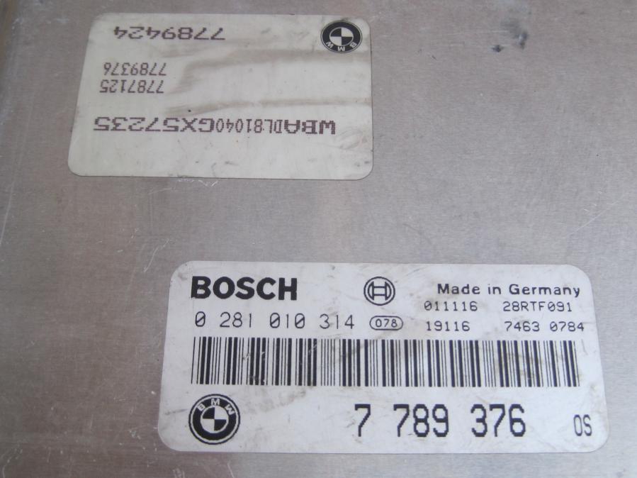 Компютър 0281010314 Bosch 7789376 БМВ Х5 3,0 00-06г 184кс BMW X5 E53 3