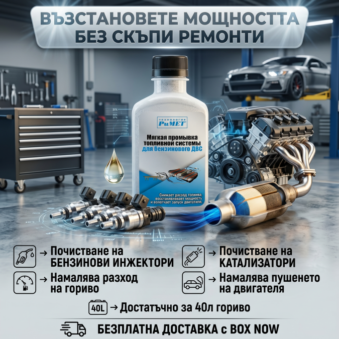 Добавка Римет за Почистване на Инжекциони при бензинов двигател