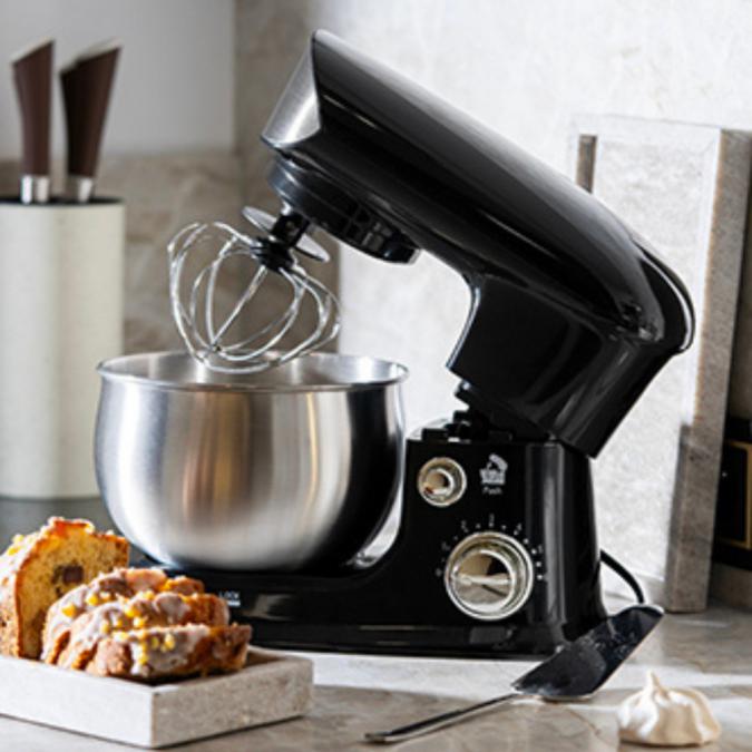 Мощен планетарен миксер 1200w с 6 скорости и неръждаема купа  готви к