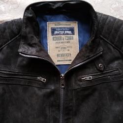 Мъжко яке Angelo Litrico естествен велур - размер XL XXL