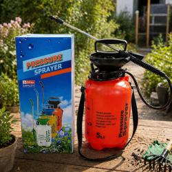 Ръчна градинска пръскачка 5L с метален удължител от неръждаема стомана