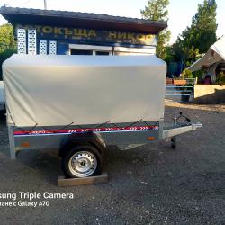 Туристическо, самосвално ремарке Repo DRS с брезент и шпригли до 750kg