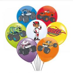 Пламъчко и машините балони 7 броя, Blaze Monster, парти украса за рожд