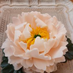 Декоративен сапун с форма на божур, ръчна изработка по поръчка