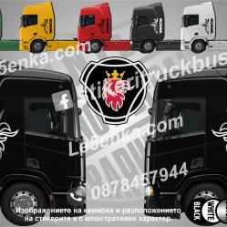 Scania стикери за кабина на влекач