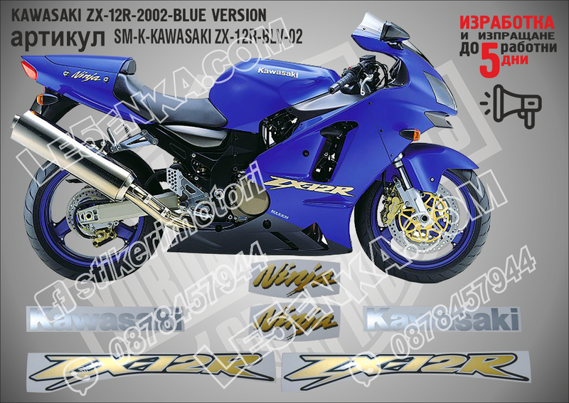 Kawasaki Zx-12r-2002-blue Version