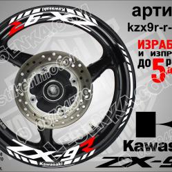 Kawasaki Zx-9r White надписи и кантове за джанти
