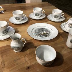 Баварски порцеланов сервиз за Кафе-vintage