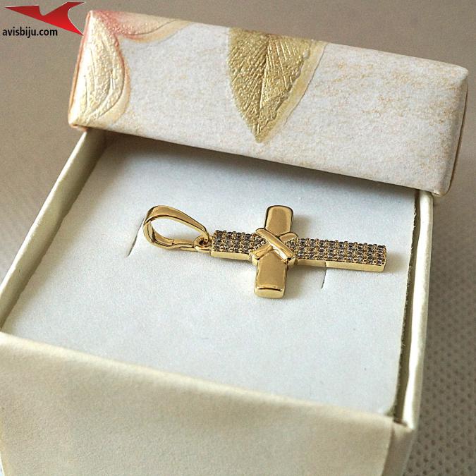 Висулка с 14К златно покритие и с цирконий