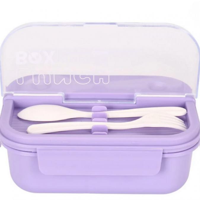 Кутия за обяд Cheffinger с 3 отделения, вилица и лъжица  компактна ку