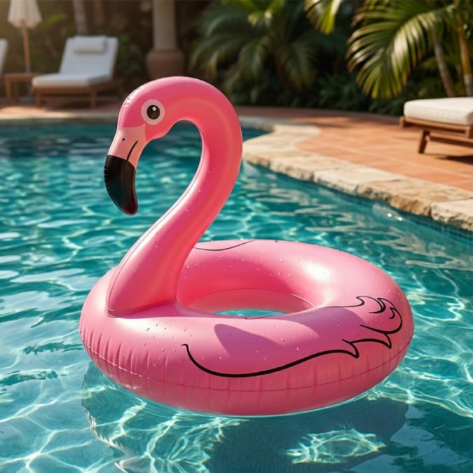 Надуваем пояс Фламинго 90 см  стабилен и стилен аксесоар за плаж и ба