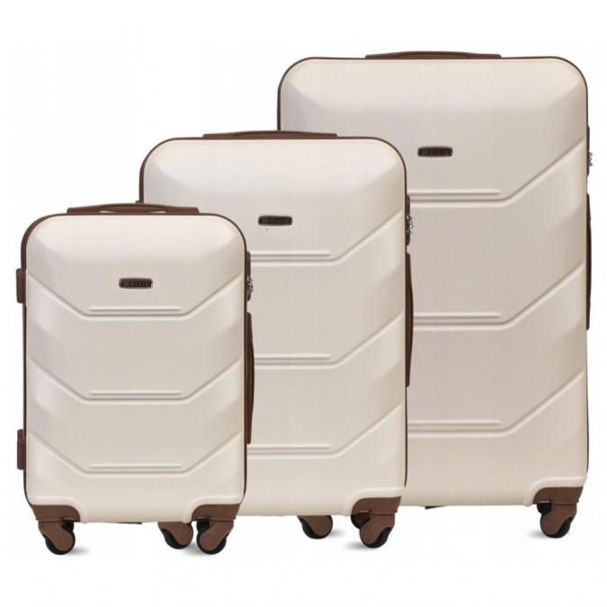 Комплект 3 в 1 Твърди куфари, размери M, XL и Xxl, ABS материал, 4 кол