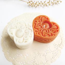 Декоративни свещички две сърцa в комплект