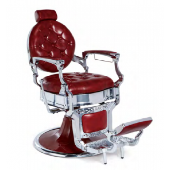 Бръснарски стол Kirk - черен червен
