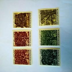 Серия от 6 пощенски марки от България 1964 г.