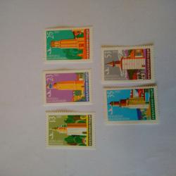 Серия от 5 пощенски марки от България 1980 г.