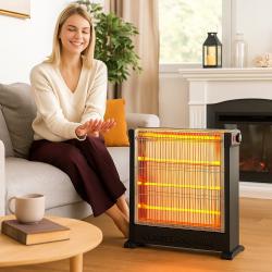 Кварцова печка Luxell Ks-2760 2200w с 4 тръби за бързо отопление